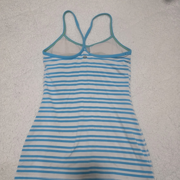 Lululemon - Blue and White Striped Y-back Tank Top - Size 2/4 - Full Length - Picture 4 of 4